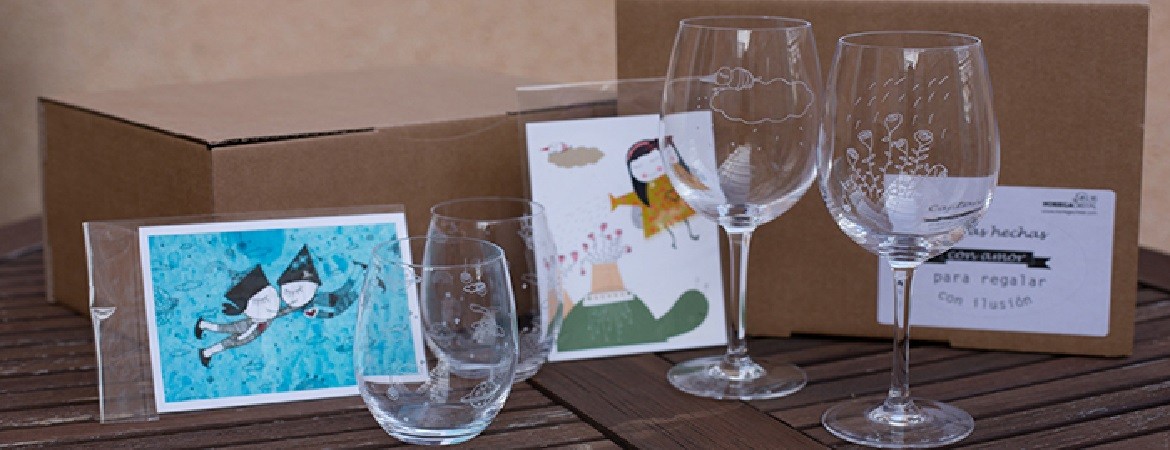 Copas y vasos dise&ntilde;ados con ilusi&oacute;n